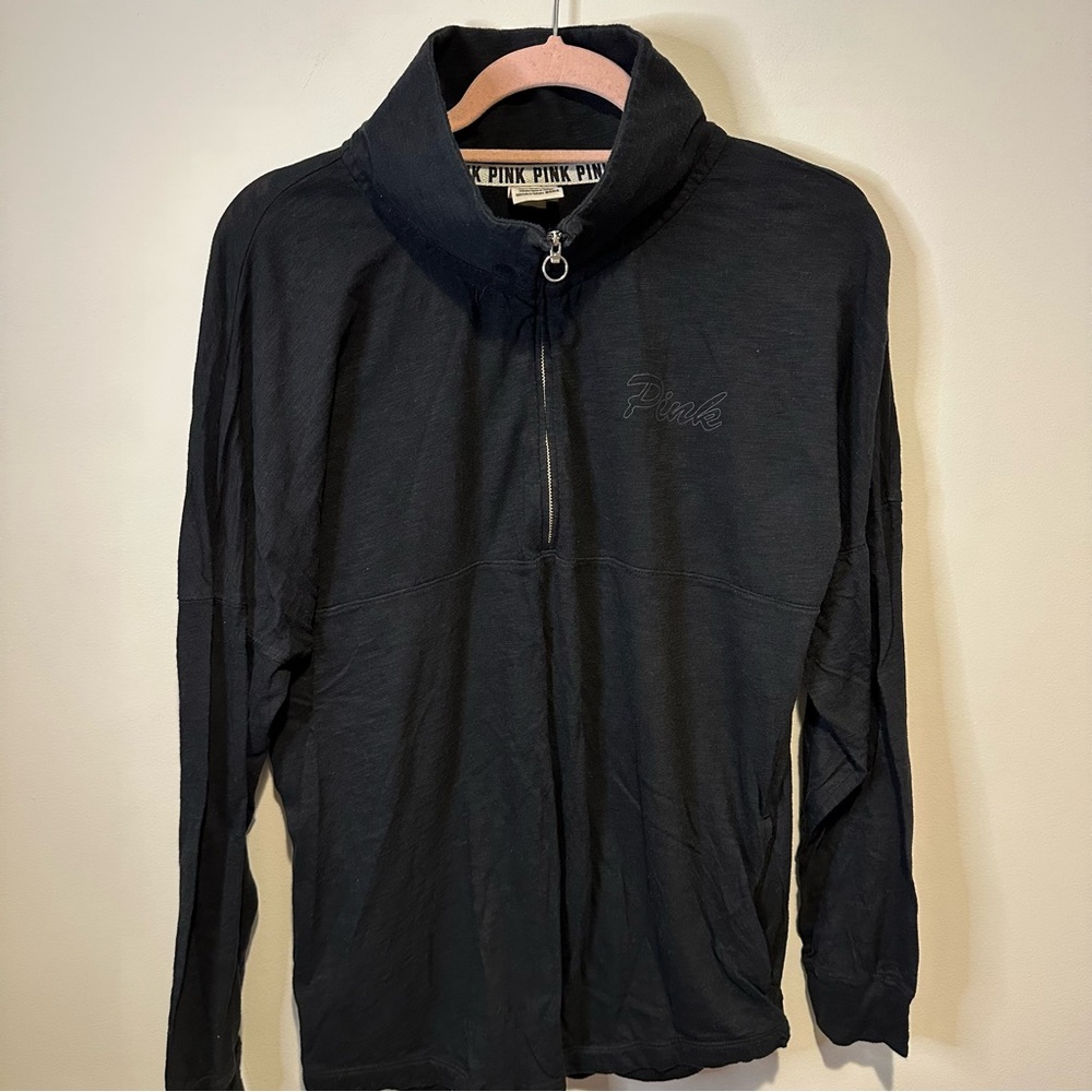 victoria’s secret pink quarter zip sweatshirt size small
